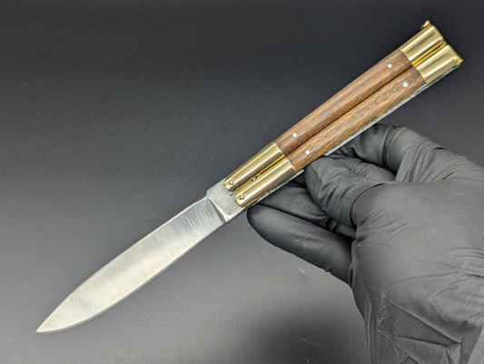 9" FHM Slim Narrawood Balisong Drop Point