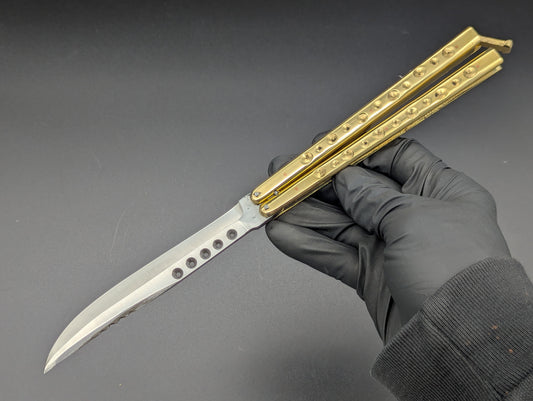 29 CM RAMBO TRADITIONAL FHM BRASS BALISONG