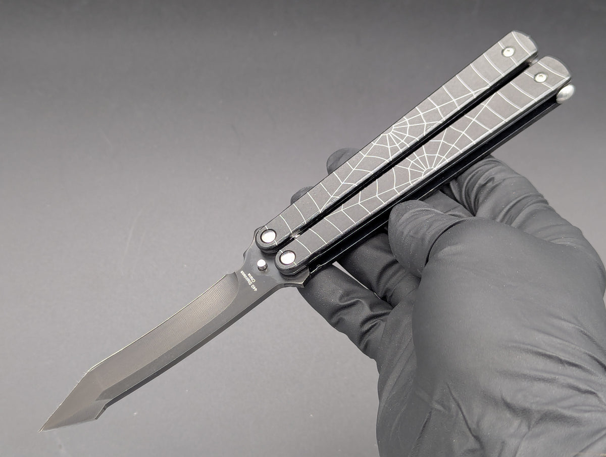 Spiderfly Old School Butterfly Knife Black