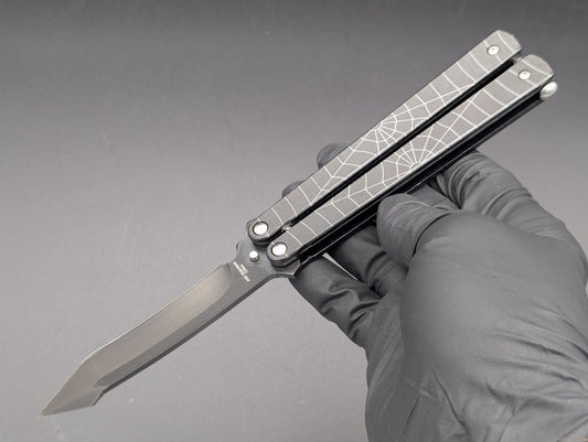 Spiderfly Old School Butterfly Knife Black
