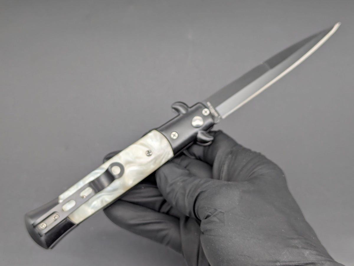 TACTICAL PEARL MILANO DIABLO STILETTO SWITCHBLADE KNIFE
