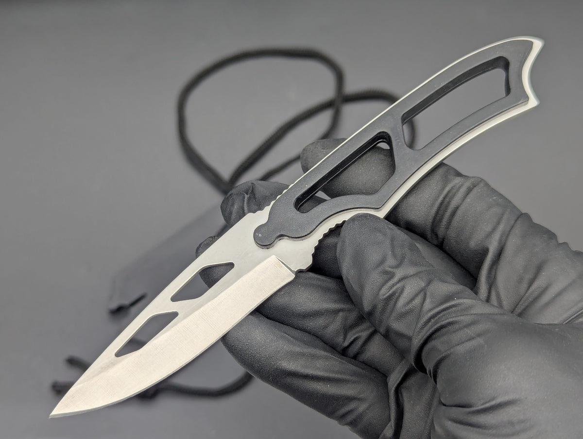 6.5" DROP POINT NECK KNIFE w/ EMERGENCY WHISTLE