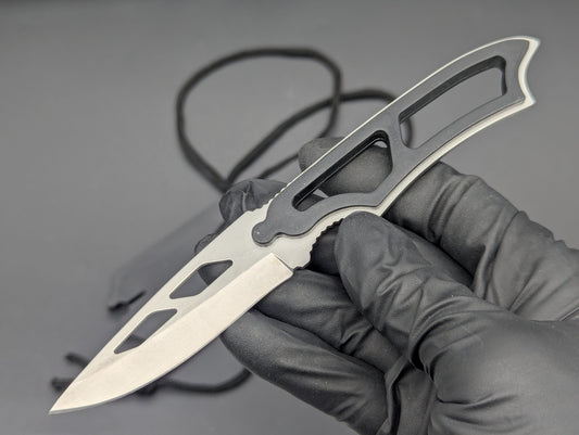 6.5" DROP POINT NECK KNIFE w/ EMERGENCY WHISTLE