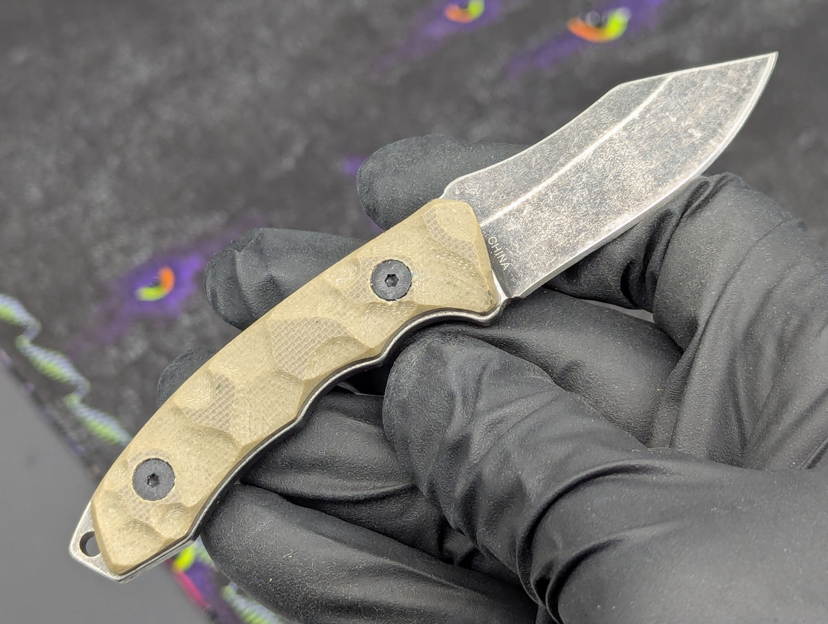 4.75" FULL TANG G-10 DROP POINT NECK KNIFE