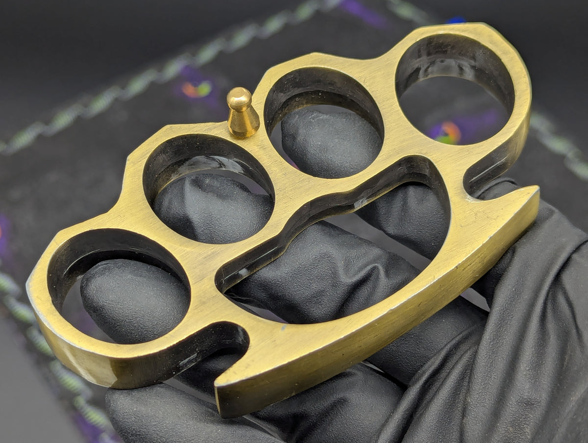 Antique Bronze Classic Square Top Brass Knuckles