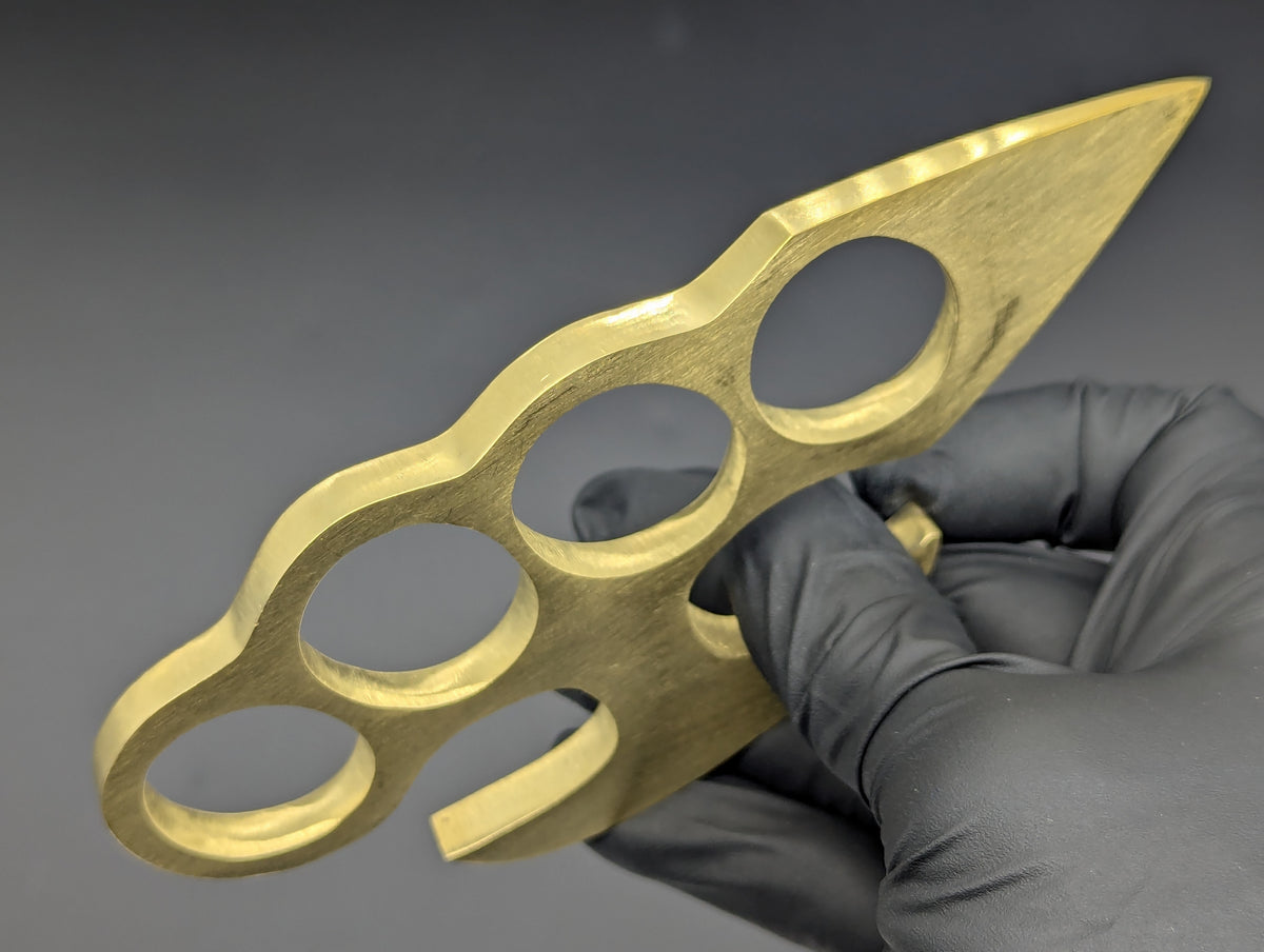 5TH ACE LINCOLN STYLE SOLID BRASS STOCK KNUCKLE DUSTER
