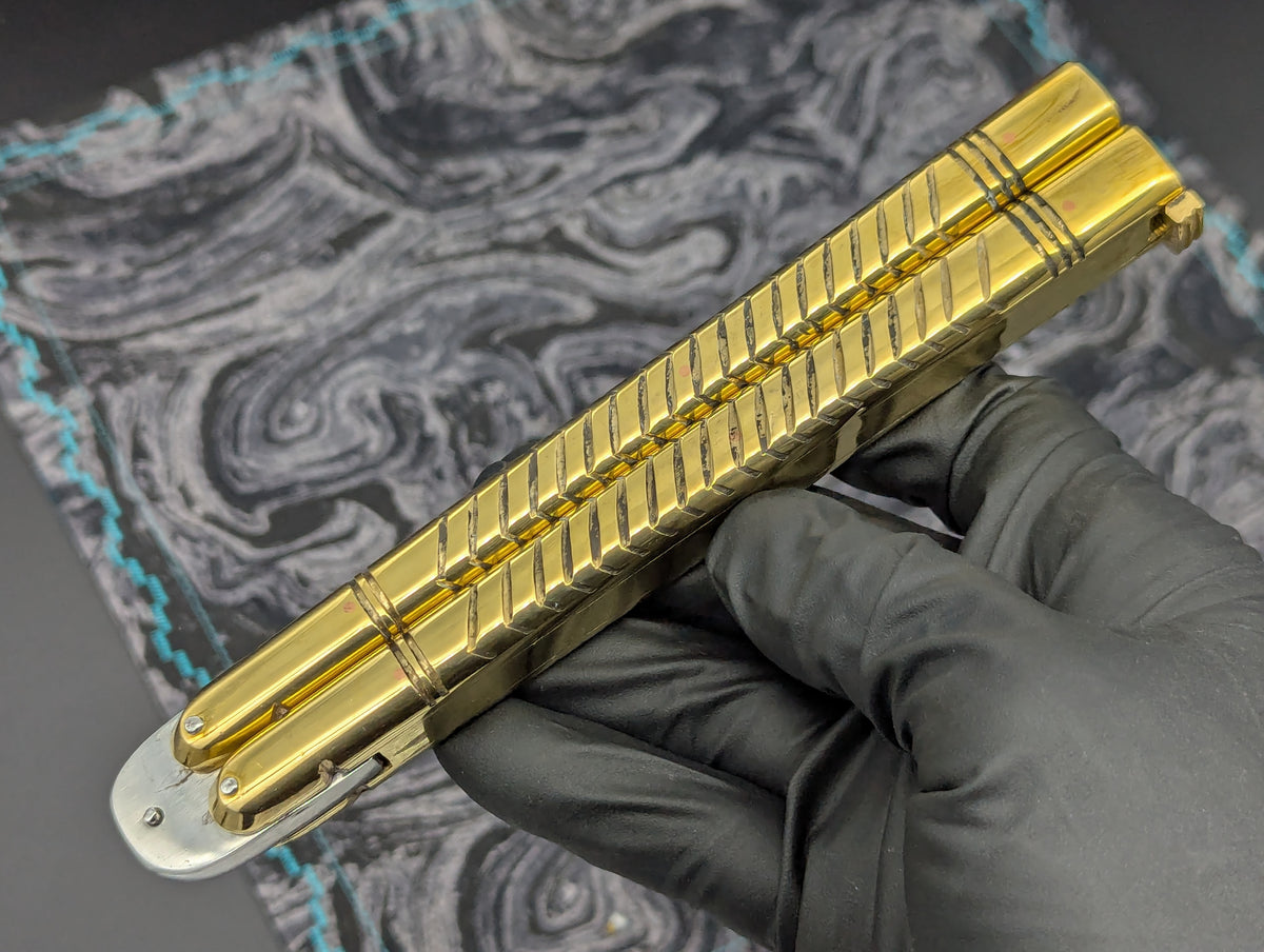 11" Clip Point Brass Batangas Philippines Handmade Balisong