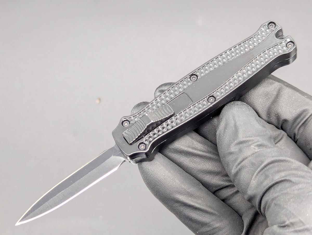 BLACK PIRANHA MINI D/A OTF KNIFE DAGGER BLADE