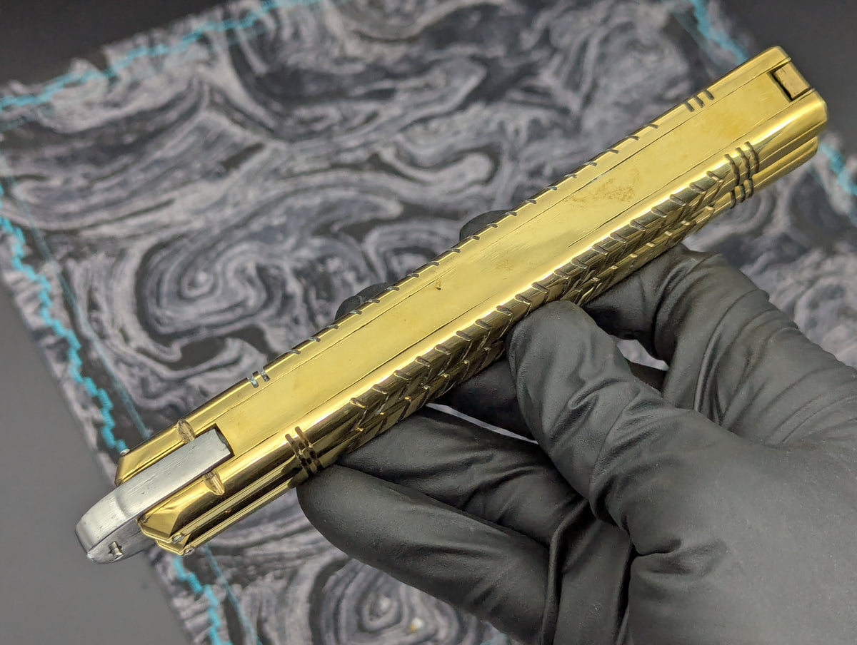 11" Clip Point Brass Batangas Philippines Handmade Balisong