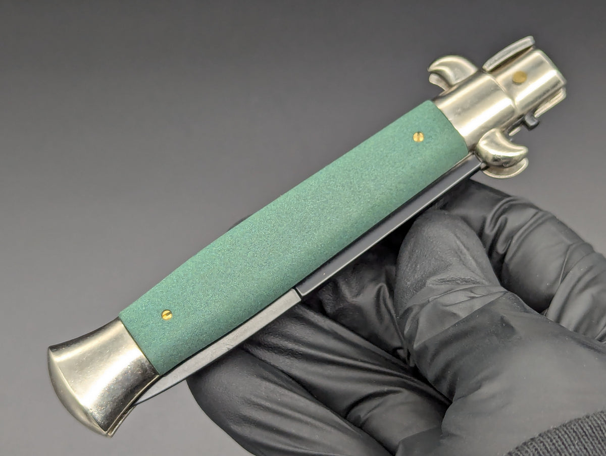 NOS 9" FRANK B "STILETTO ITALY" Jade Green Italian Stiletto Knife Dagger