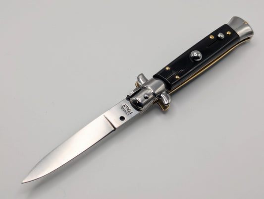 8" OL Buffalo Horn Italian Stiletto Flat Grind