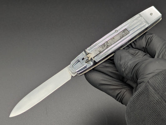 7" ANTIQUE BONSA SOLINGEN STAINLESS SWITCHBLADE LEVERLOCK