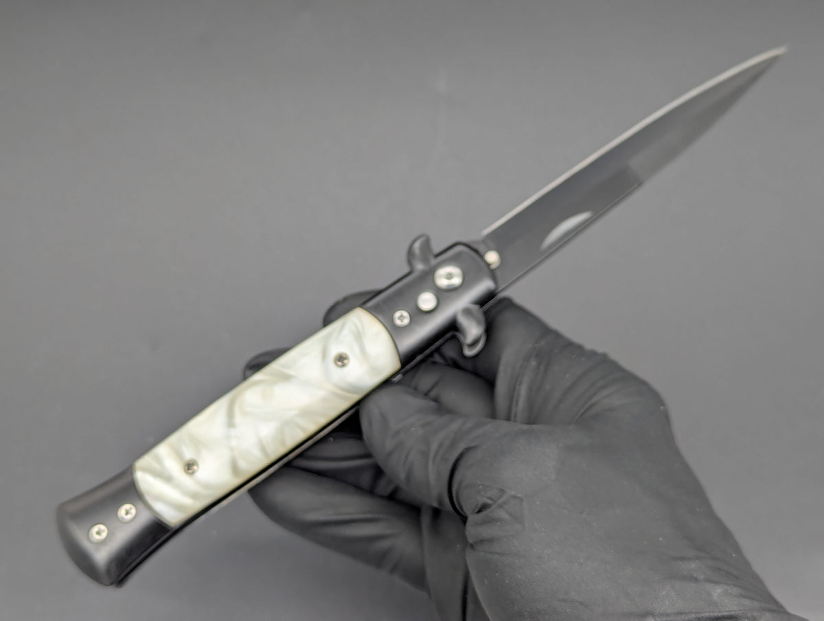 TACTICAL PEARL MILANO DIABLO STILETTO SWITCHBLADE KNIFE