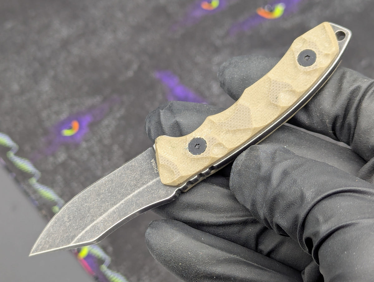 4.75" FULL TANG G-10 DROP POINT NECK KNIFE