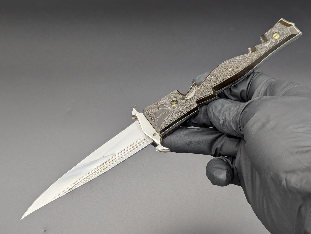 Vintage Soviet Era GOTHIC DAGGER Russian Prison Switchblade Knife