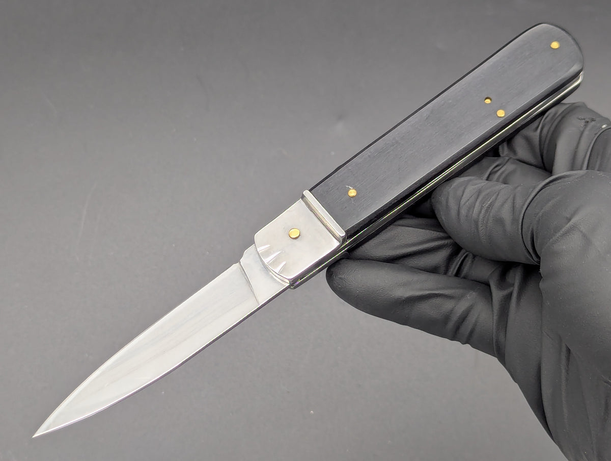 7.5" BLACK WOOD CLASSIC AUTOMATIC LEVERLOCK KNIFE