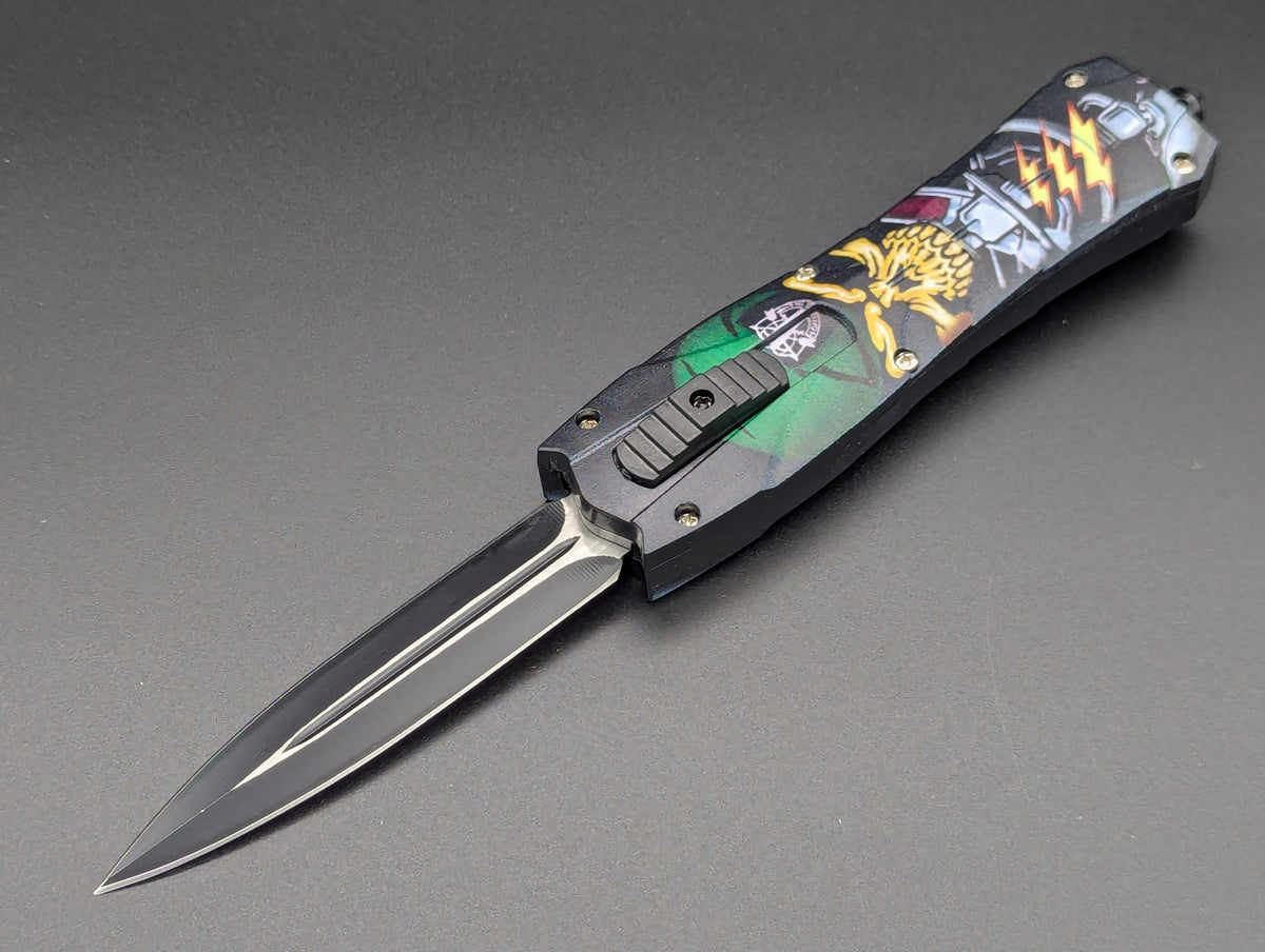 9" GREEN BERET DEATH VIPER D/A OTF KNIFE