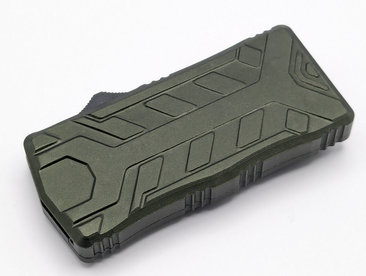 Green Molded Aluminum D/A Box Cutter OTF Knife