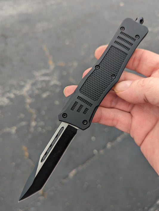 8.25" Tanto CQB OTF Automatic Knife Black Tactical