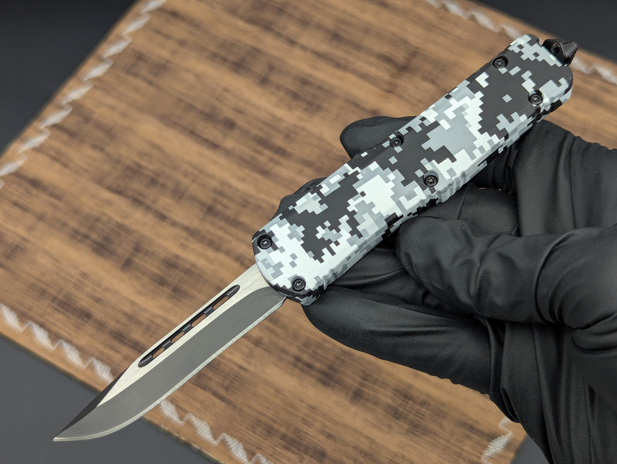 7" Mini Digital Urban Camo D/A OTF Knife