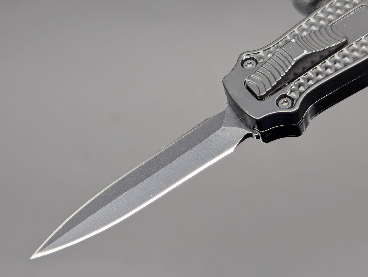 BLACK PIRANHA MINI D/A OTF KNIFE DAGGER BLADE