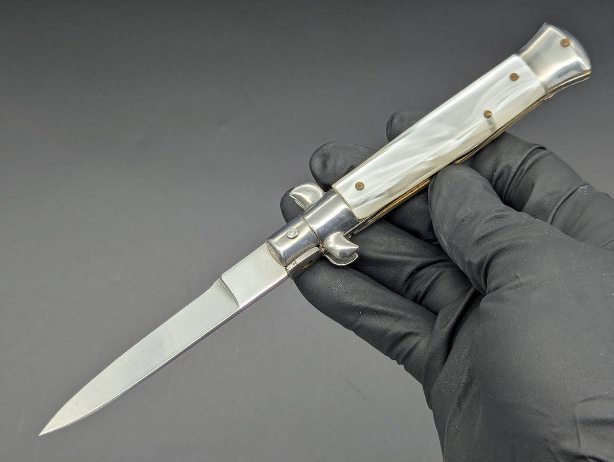7.75" B ROSTFREI BELTRAME FAUX PEARL ITALIAN STILETTO
