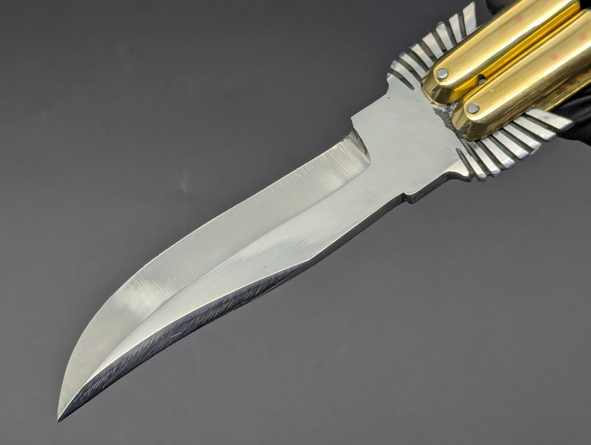 CARVED EAGLE TANG PHILIPPINES HANDMADE BALISONG CLIP