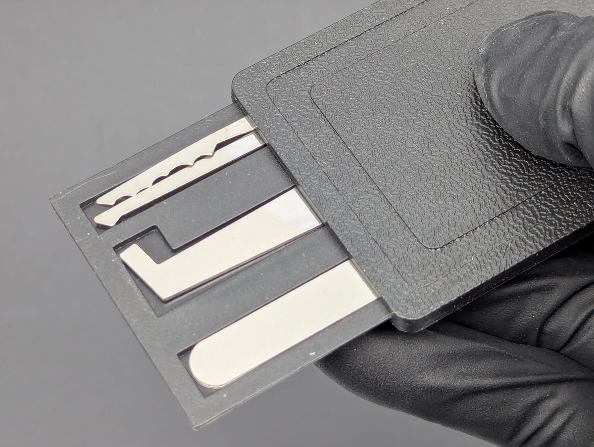 Black Card Wallet Lock Pick Set