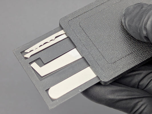 Black Card Wallet Lock Pick Set