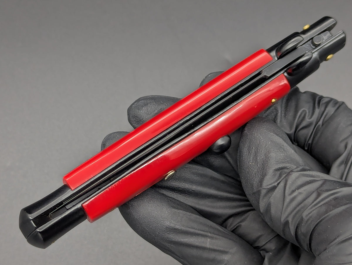 NOS 9" Frank Beltrame RED Tactical Italian Stiletto Knife Dagger