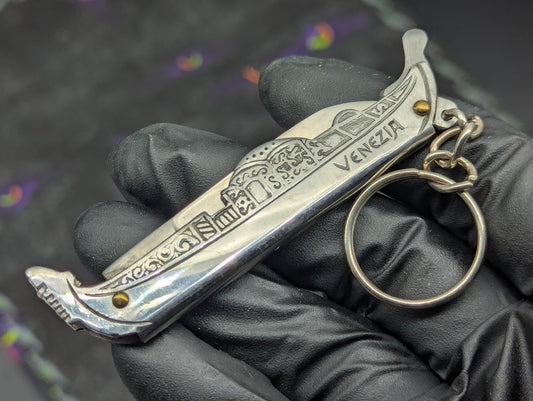 VINTAGE VENEZIA GONDOLA ITALIAN SWITCHBLADE TOURISM KEYRING