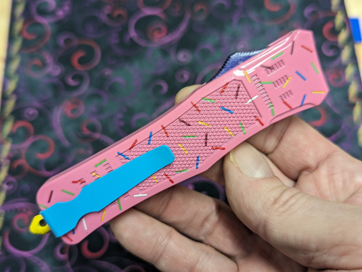 8.25" PINK SPRINKLE CQB D/A OTF KNIFE