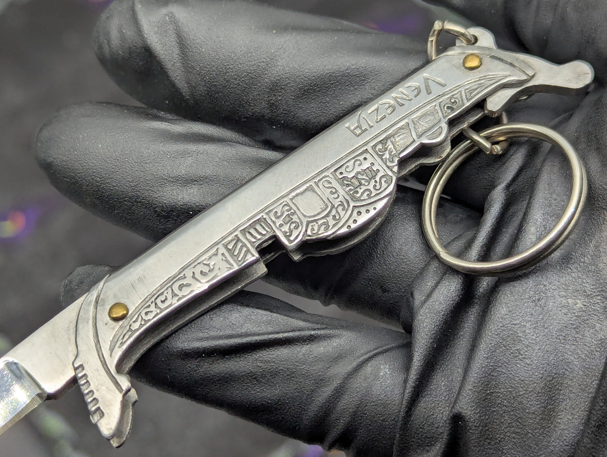 VINTAGE VENEZIA GONDOLA ITALIAN SWITCHBLADE TOURISM KEYRING
