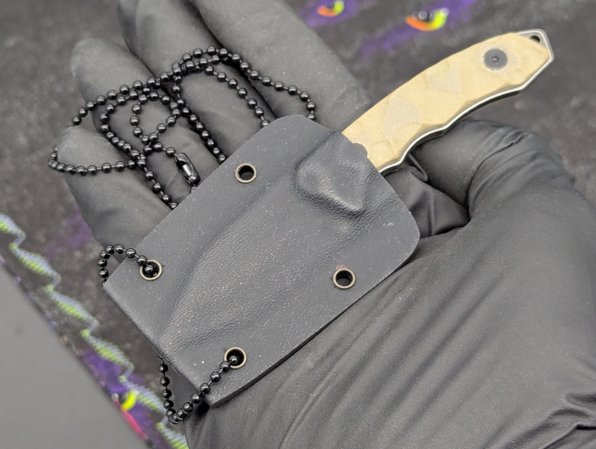 4.75" FULL TANG G-10 DROP POINT NECK KNIFE