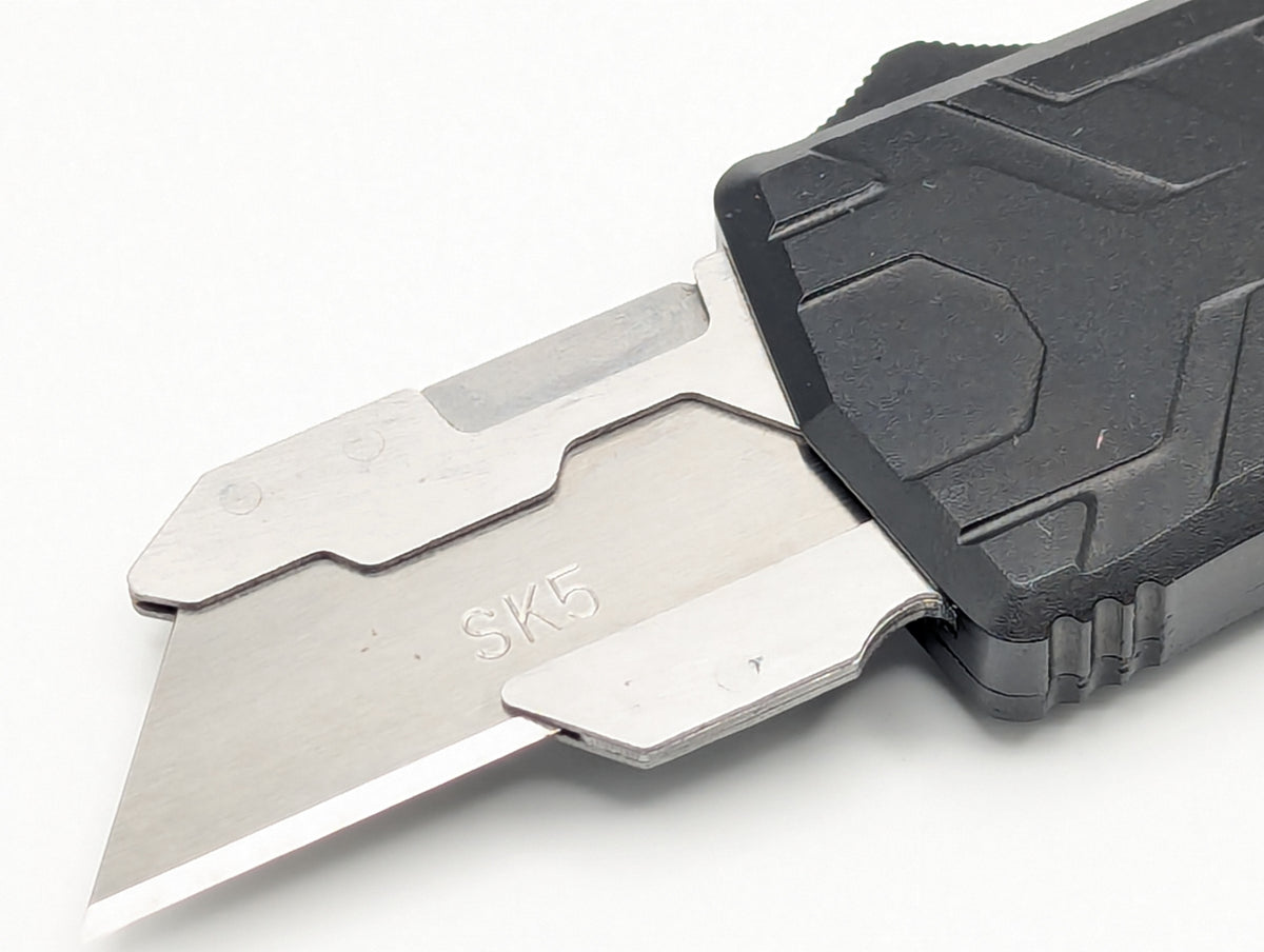 Black Molded Aluminum D/A Box Cutter OTF Knife