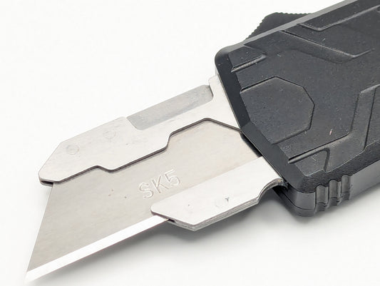 Black Molded Aluminum D/A Box Cutter OTF Knife