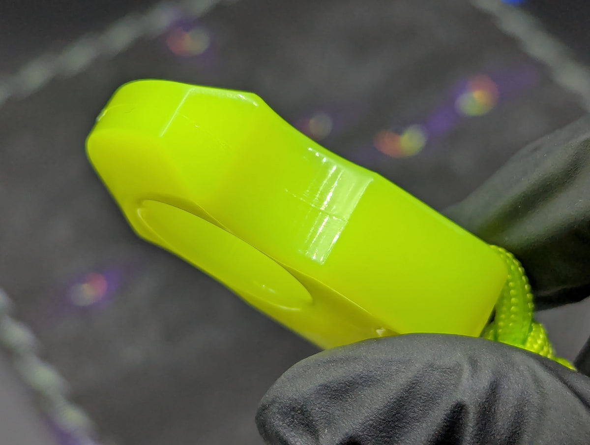 GLOW IN DARK GREEN RESIN "SFK" SINGLE FINGER KNUCKLE DUSTER