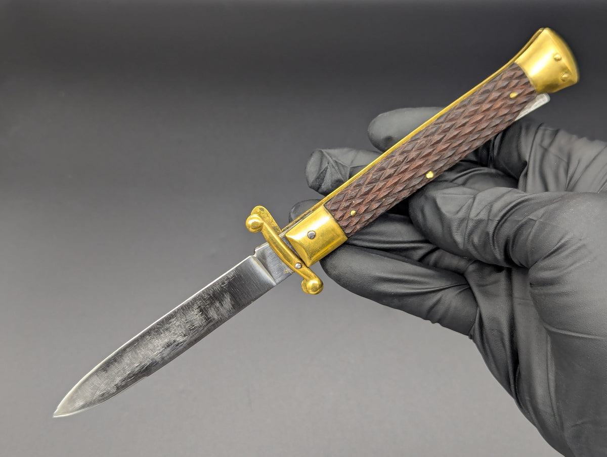 Vintage Manual Italian Swinguard Brass Checkered