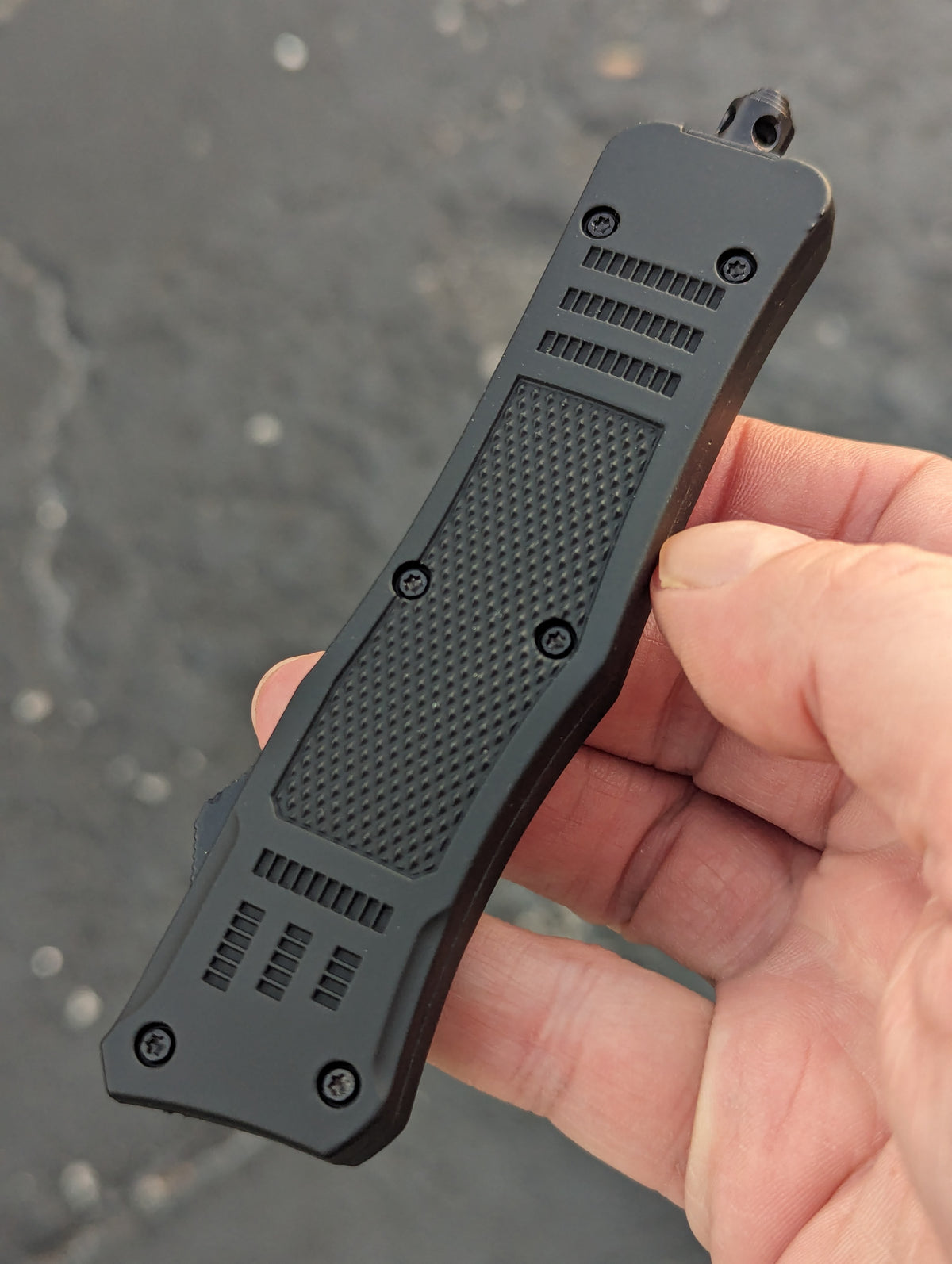 8.25" Single Edge CQB OTF Automatic Knife Black