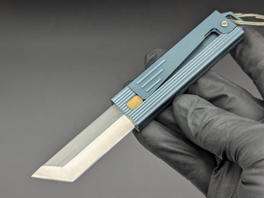 MINI TANTO GRAVITY KNIFE KEYRING BLUE GREY
