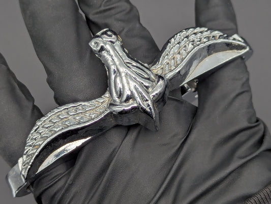 CHROME TEXAS LONGHORN CASTED KNUCKLE DUSTERS