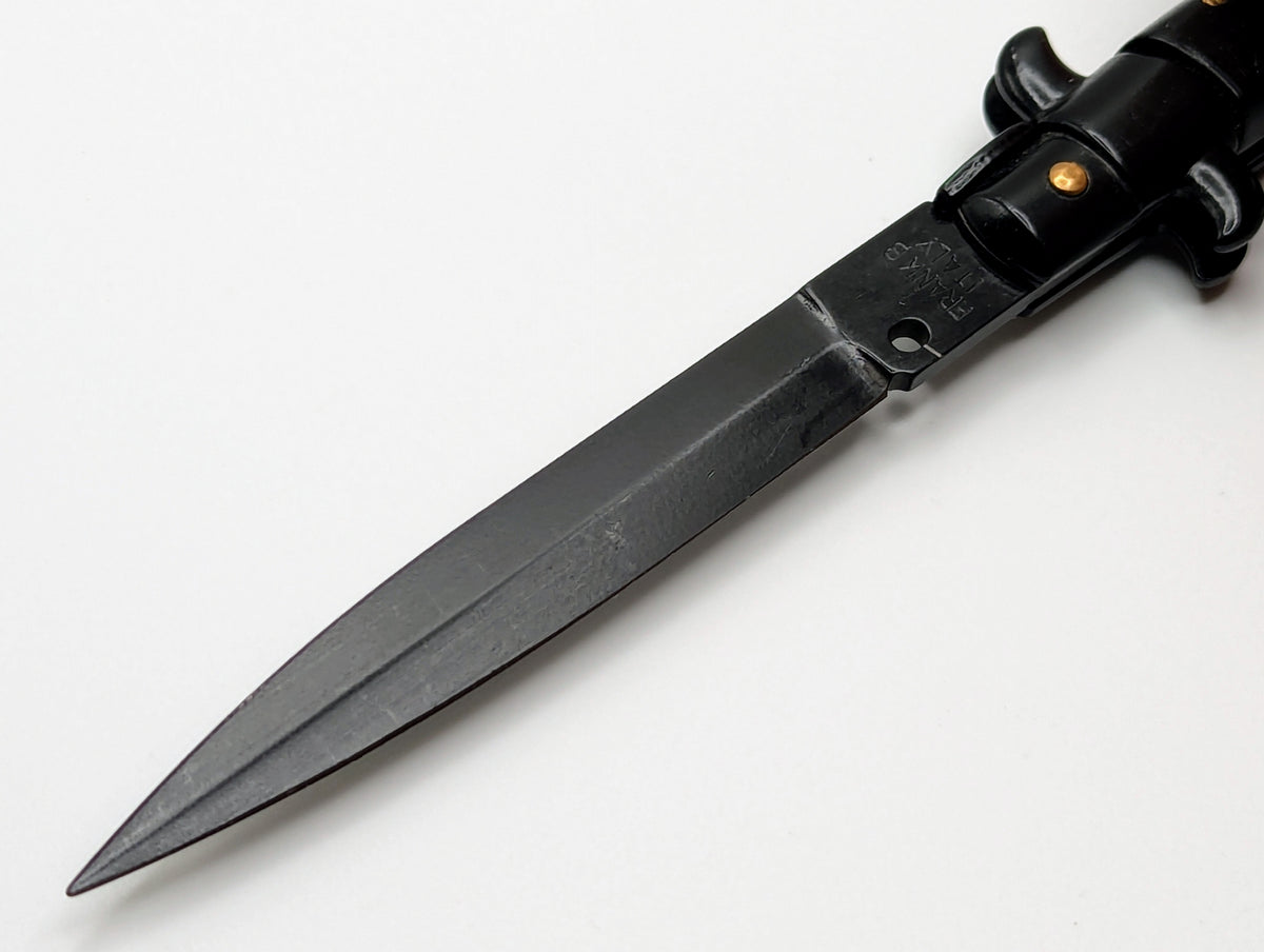 9" Frank Beltrame Black Tactical Italian Stiletto Dag