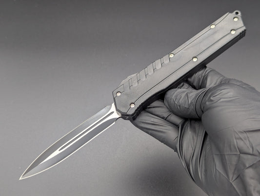 12 PC BLACK COMPOSITE D/A OTF KNIFE