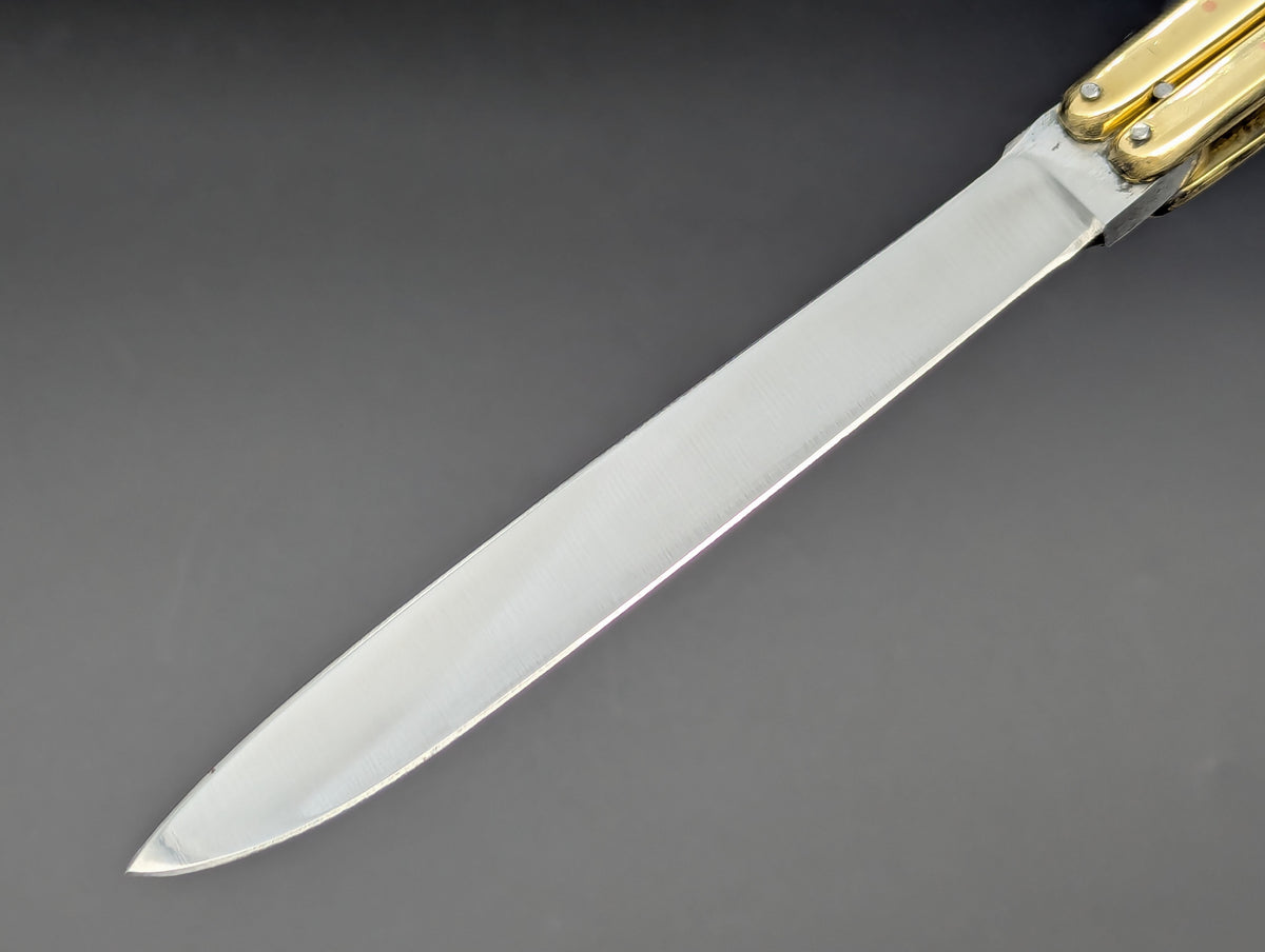 29cm BRASS TRADITIONAL HANDMADE BALISONG RAZOR