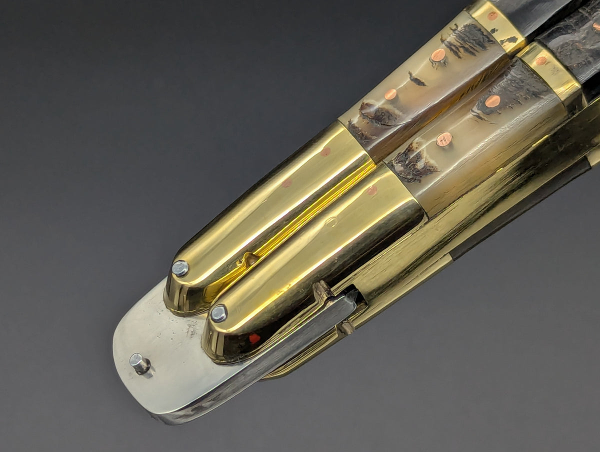 14.25" DOUBLE HORN BUSESE XL BLADE FHM BALISONG KNIFE