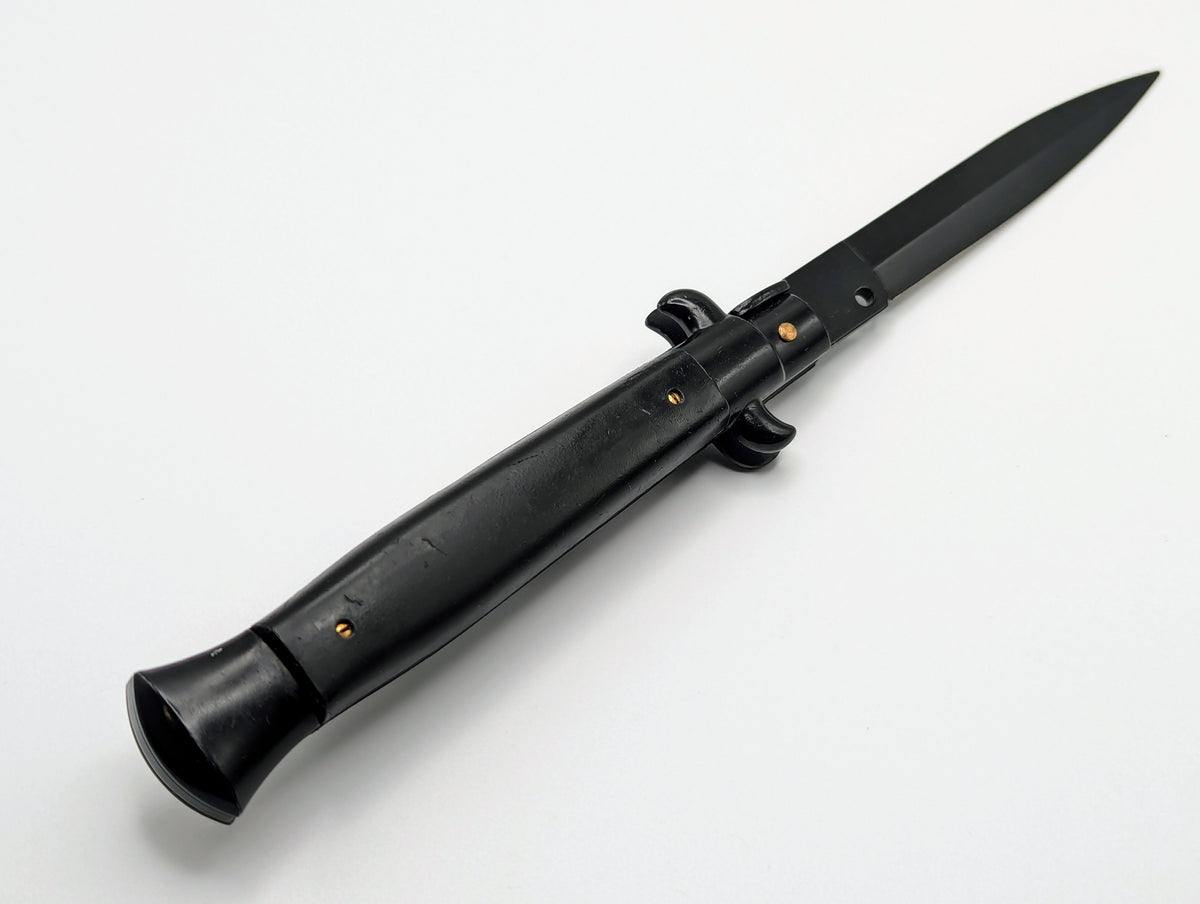 9" Frank Beltrame Black Tactical Italian Stiletto Dag