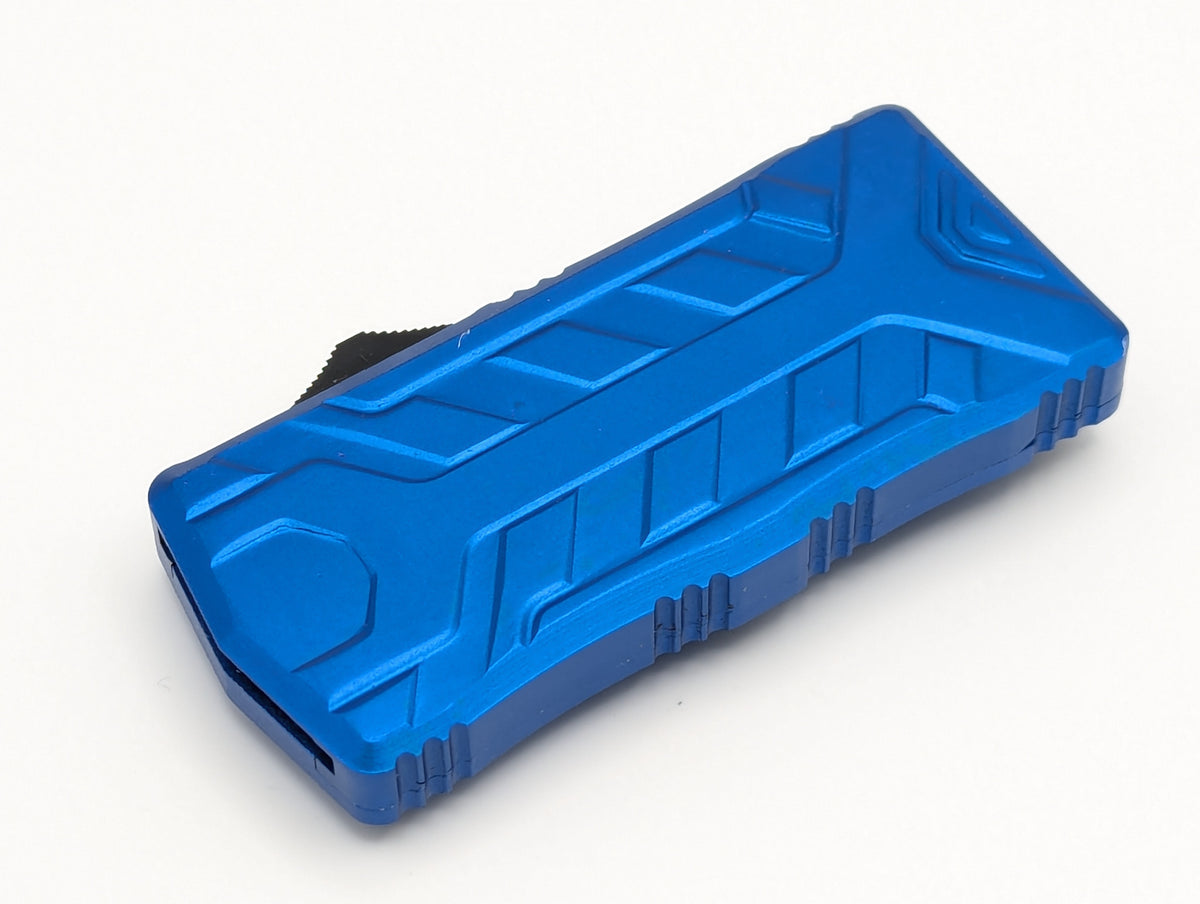 Blue Molded Aluminum D/A Box Cutter OTF Knife