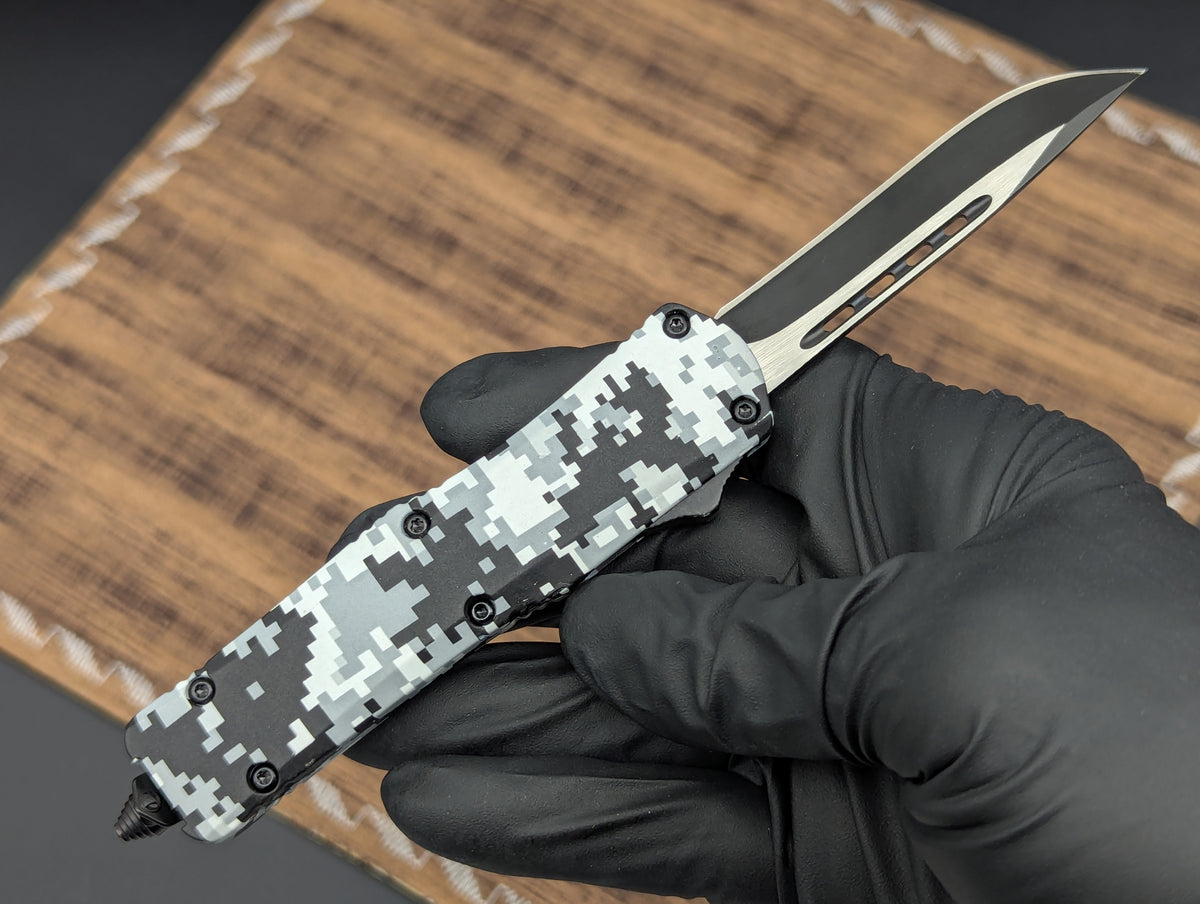 7" Mini Digital Urban Camo D/A OTF Knife