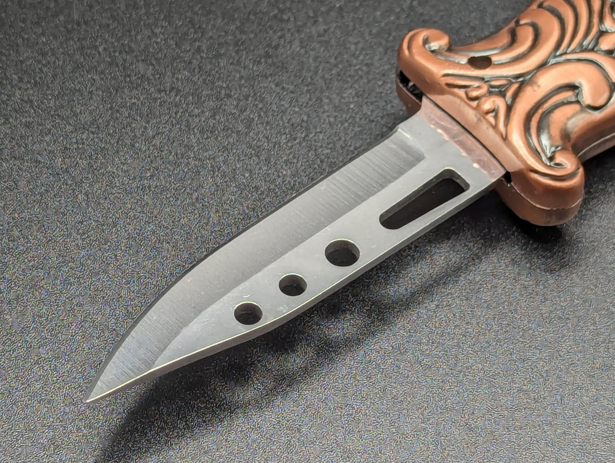 VINTAGE TIGER TORCH LIGHTER SWITCHBLADE KNIFE CP