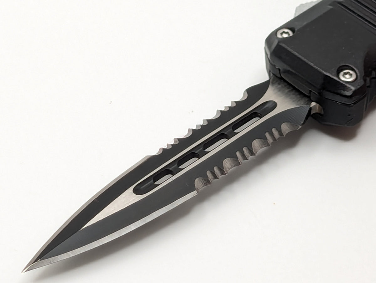 7" Mini Double Edge Skull D/A OTF Knife